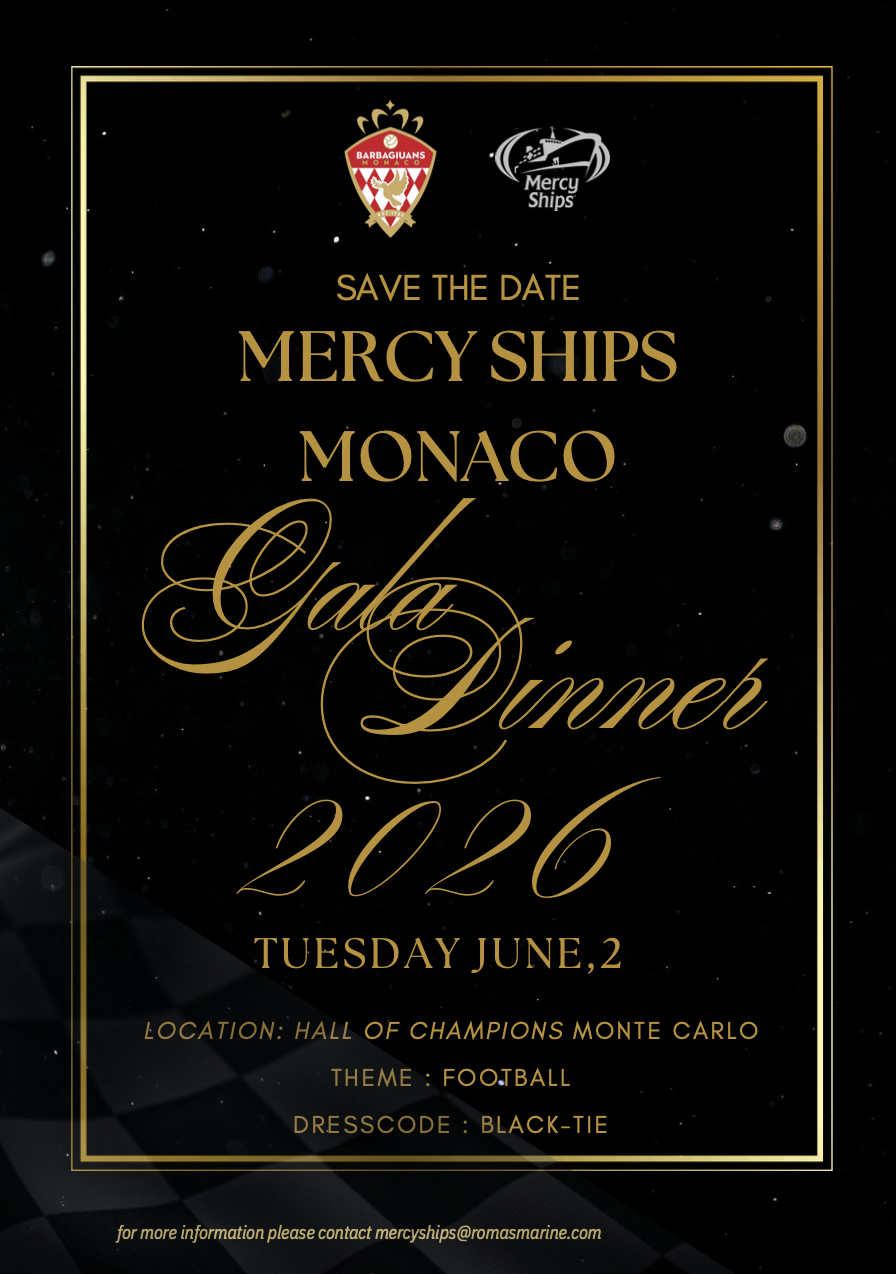 Mercy Ships Monaco Gala Dinner Save the date